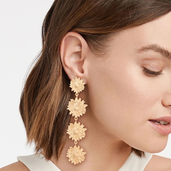 Zara Gold New Trend Sunflower Coins Suns Big Pin Drop Earrings or Necklace - Picture 11 of 16